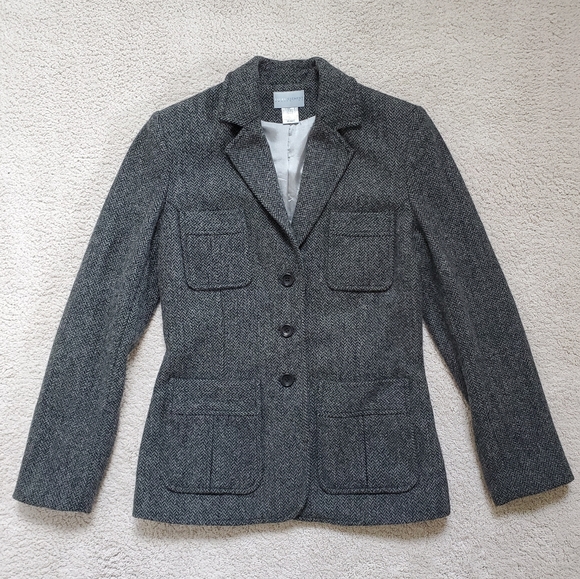Vintage Herringbone Wool Jacket - Picture 3 of 9